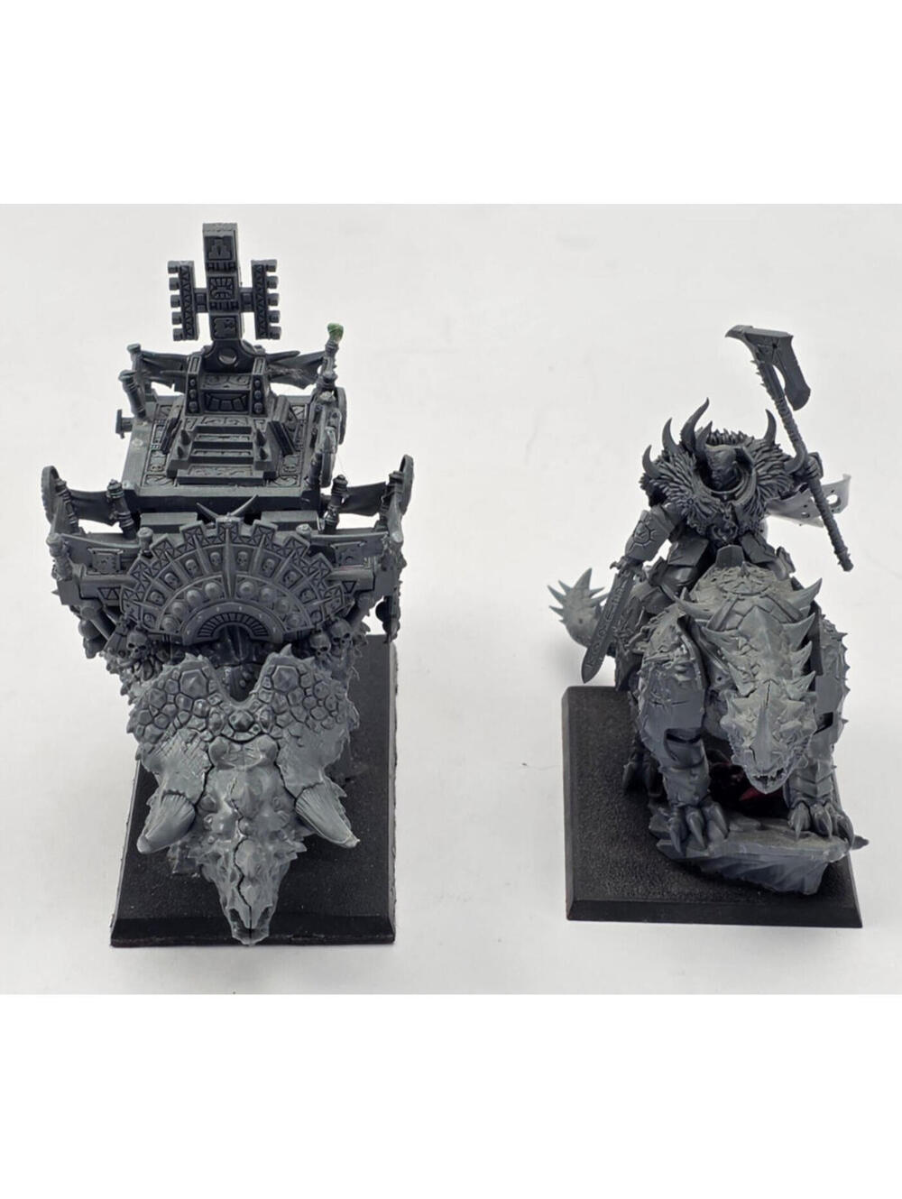 Warhammer AoS Lot Chaos Lord on Karkadrak + Engine of the Gods Stegadon GW